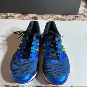 Asics Men's Athletic Shoes in Blue and Neon Yellow